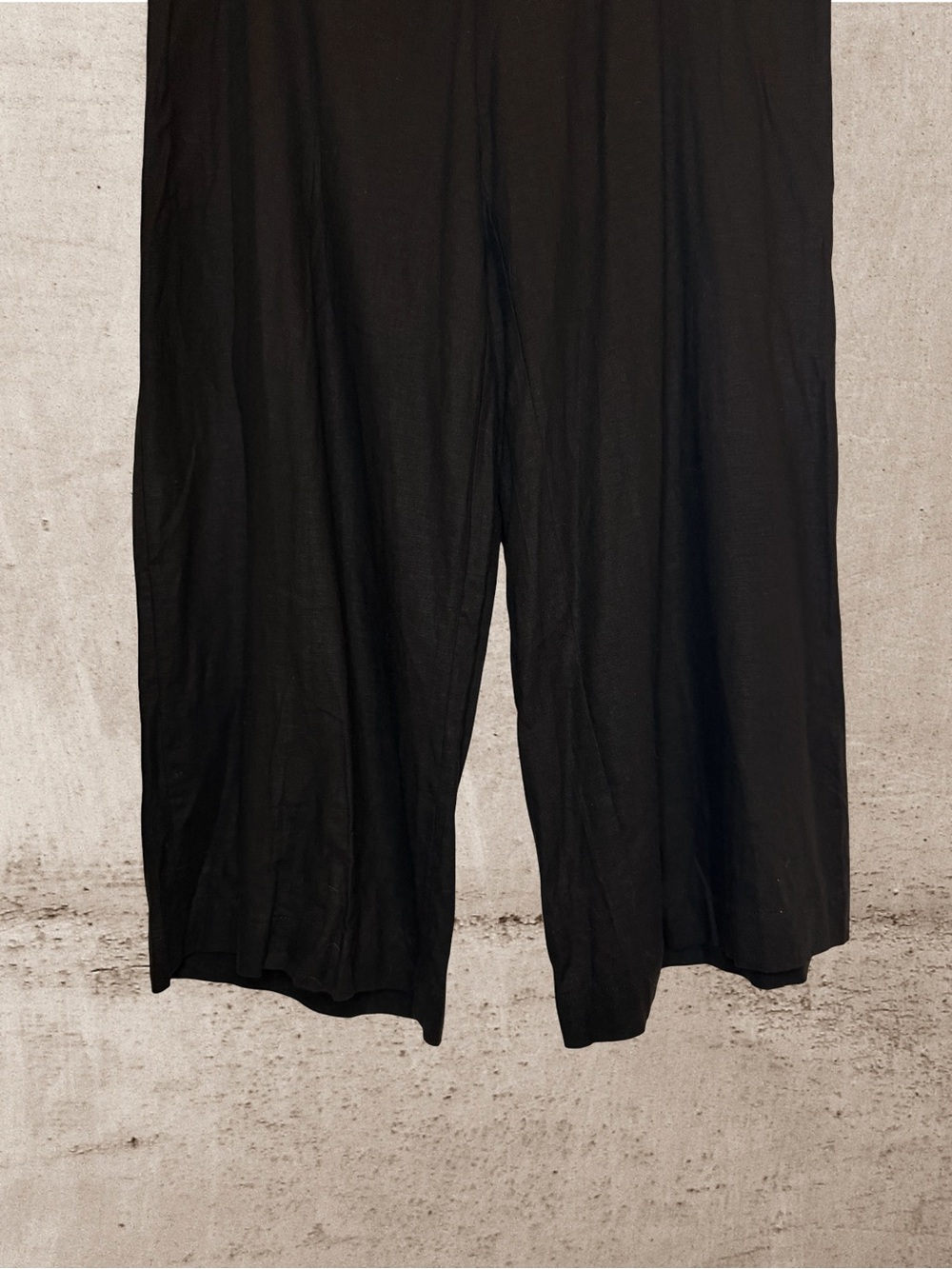 NWT Max Studio London Black Linen Wide Leg Trouser High Rise XL - Picture 4 of 8